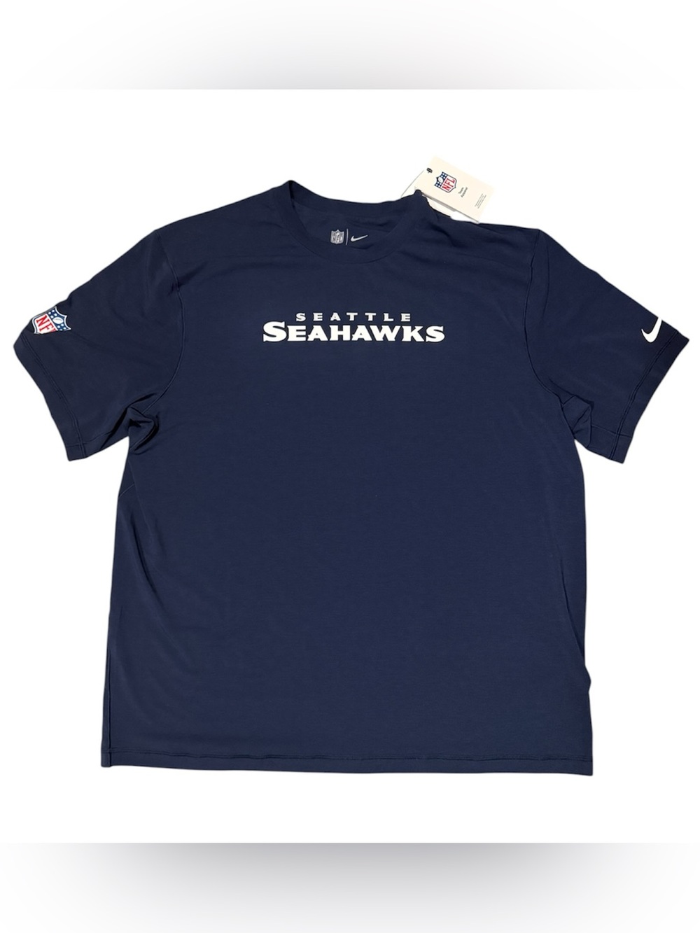 Seattle Seahawks NFL Nike Tee Dri-Fit T-Shirt Size Men’s XL Navy NWT 12th Man